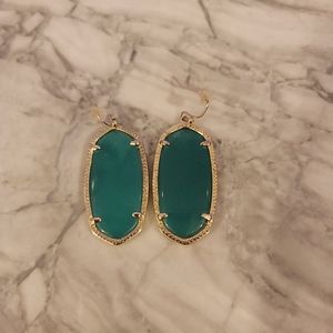Kendra Scott Earrings, Emerald Green